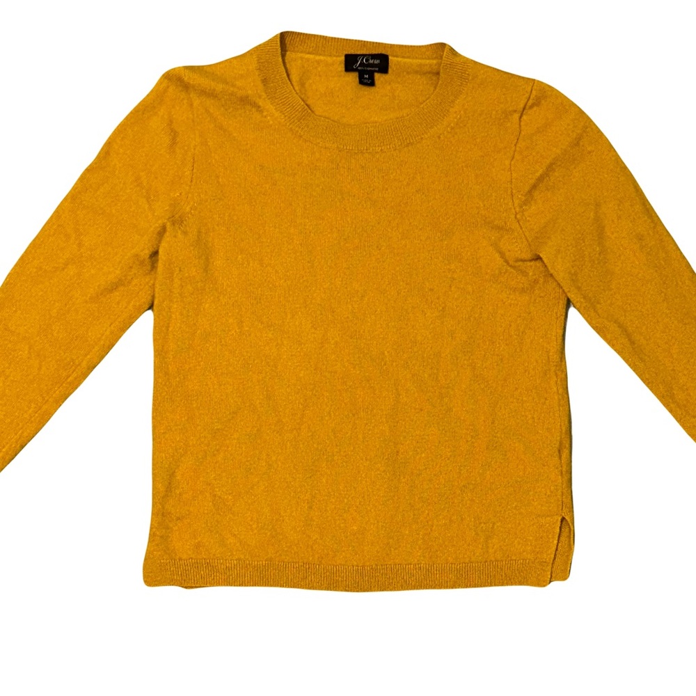 J. Crew Women's Golden Crew Neck Cashmere Sweater